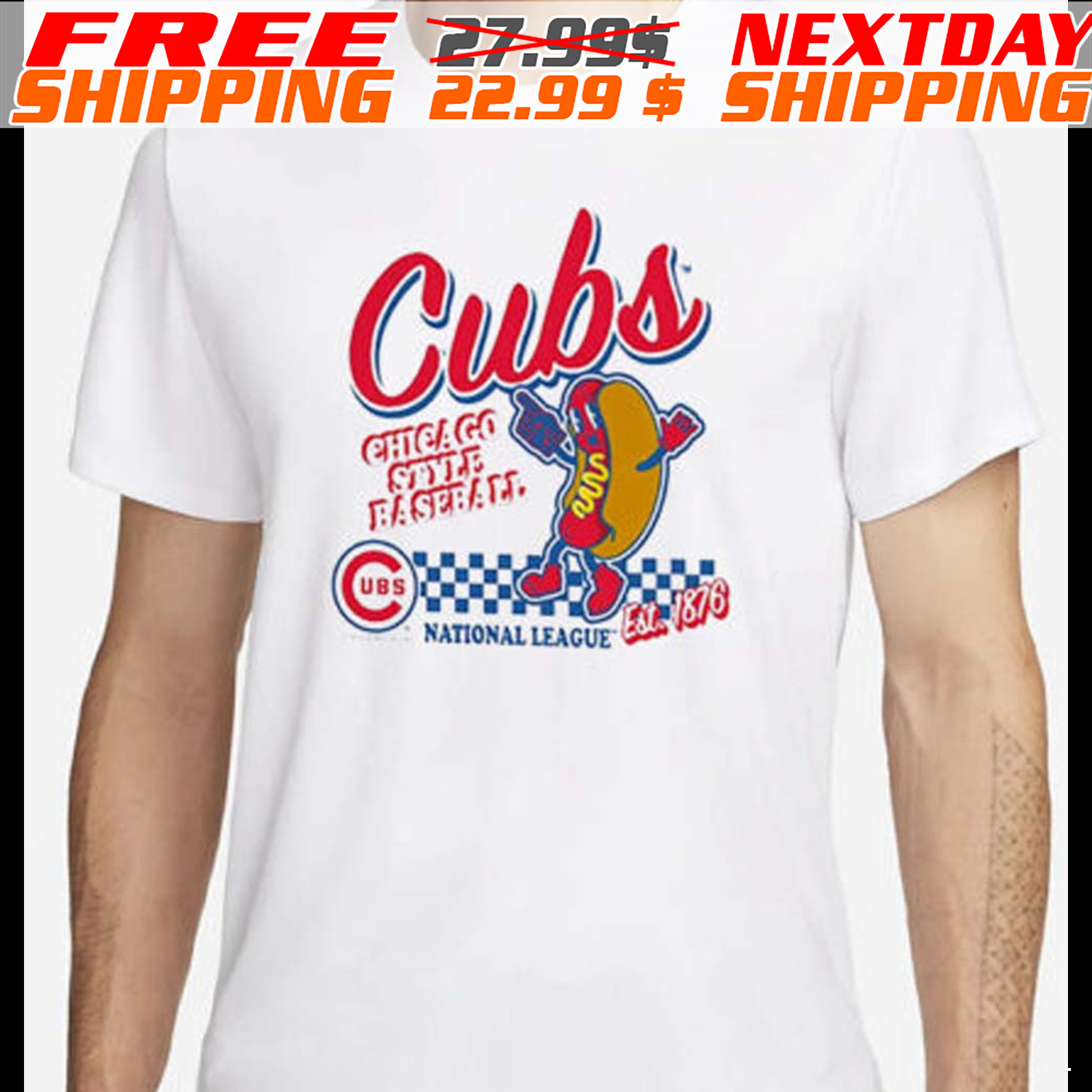 Chicago Cubs Mitchell And Ness Cooperstown Collection Food Concessions Shirt