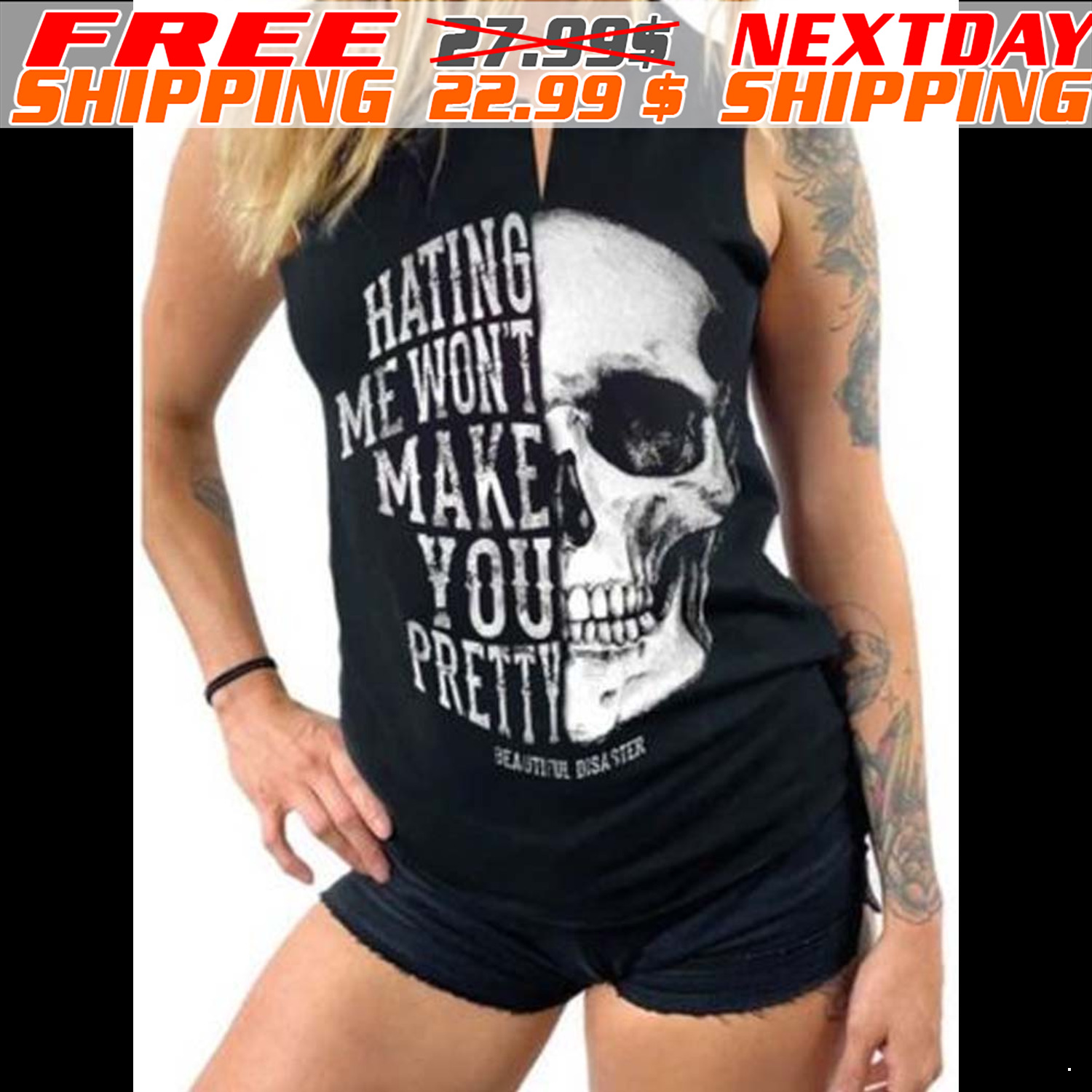 Skull Hating Me Won't Make You Pretty Shirt