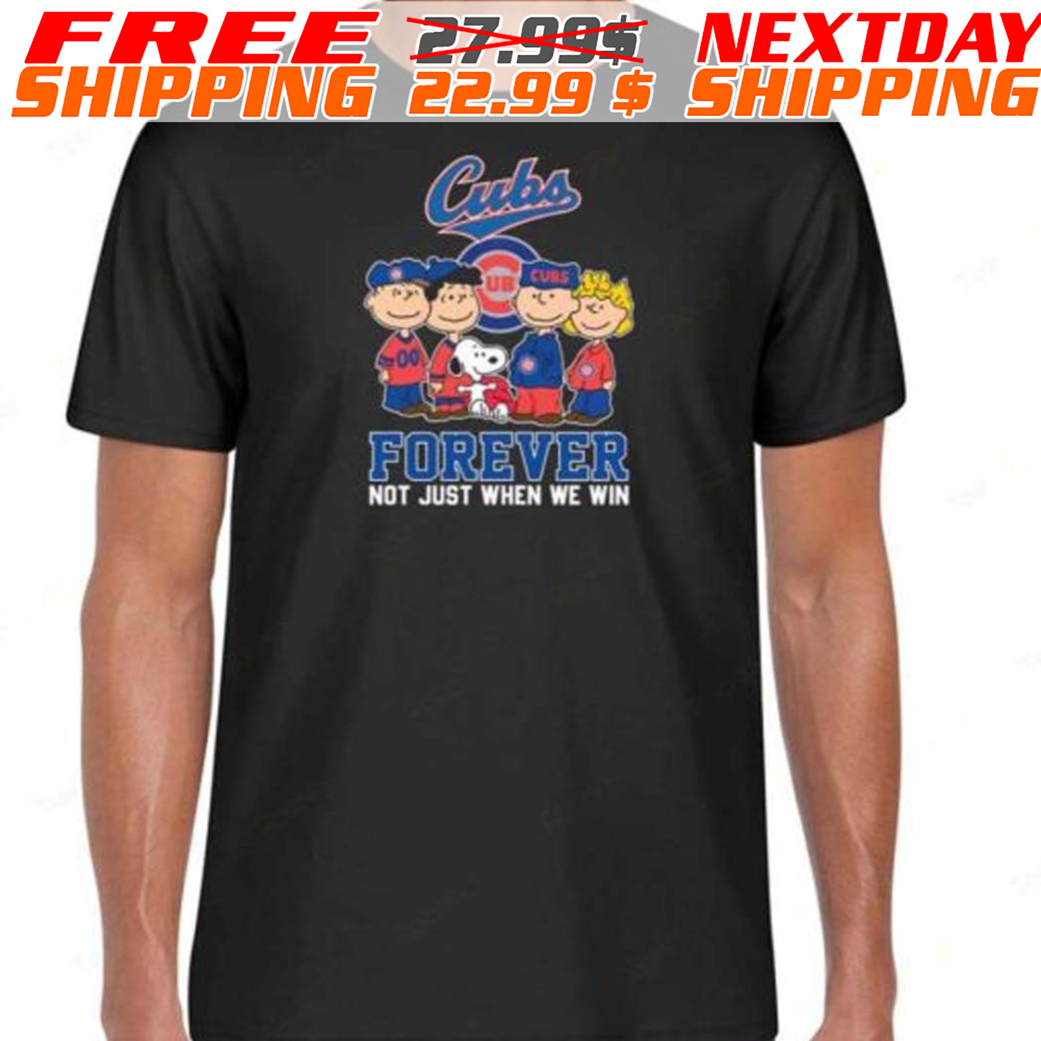 Cubs Snoopy Friends Forever Not Just When We Win Shirt