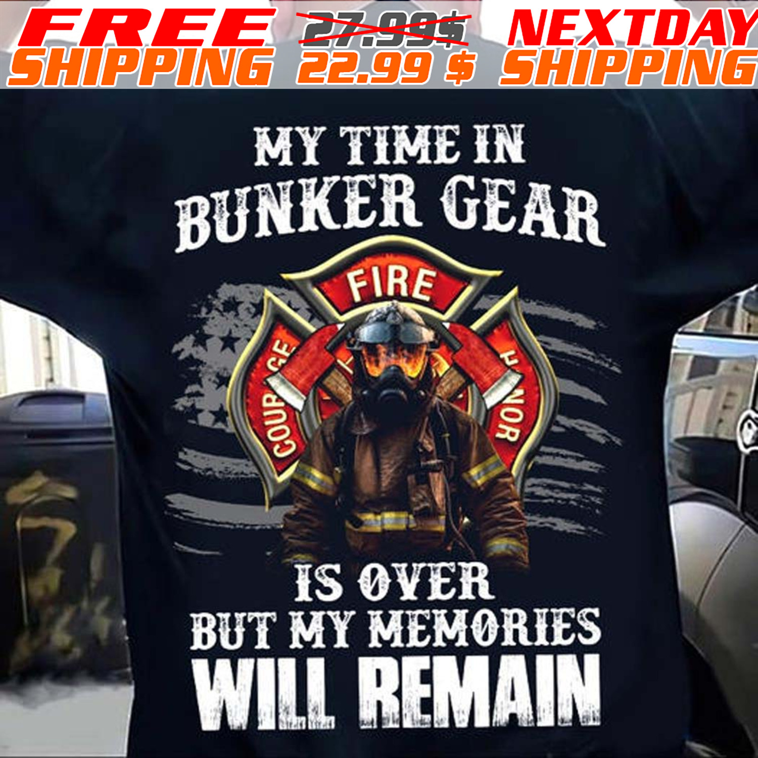 My Time In Bunker Gear Fire Or Is Over But My Memories Will Remain Shirt