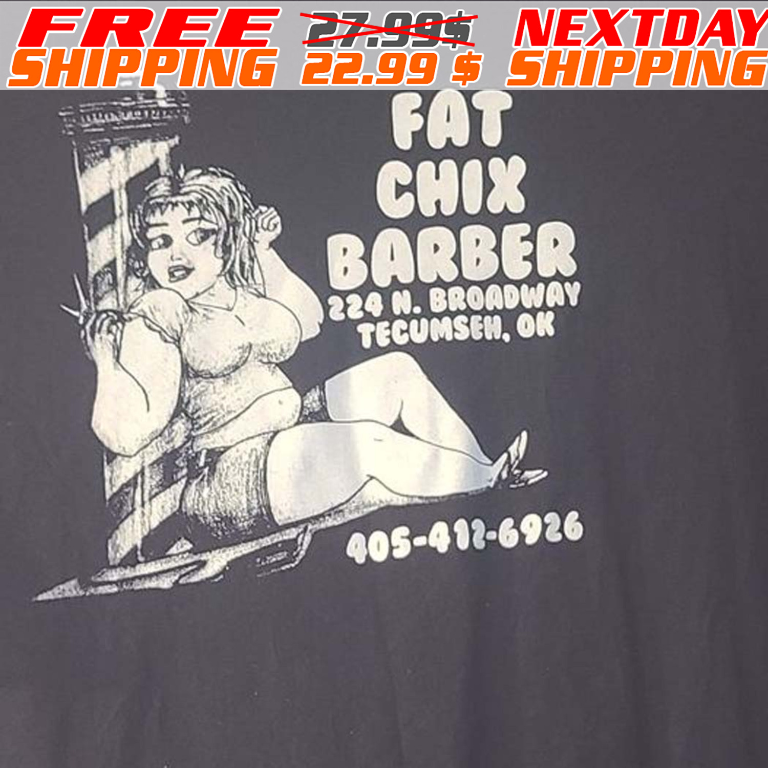 Fat Chix Barber 220 M Broadway Tecumseh Ok 405 411 6926 Shirt