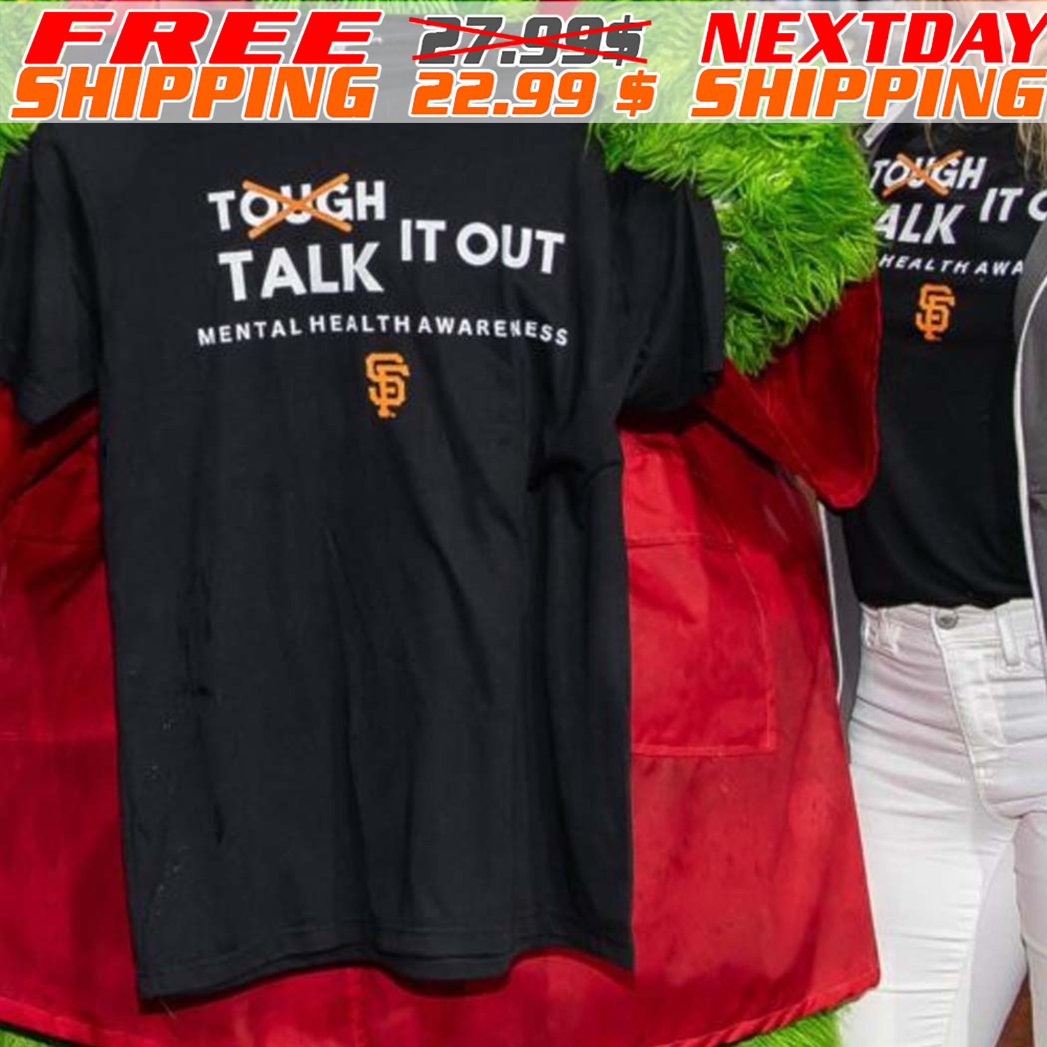 Sf Giants Tough Talk It Out Mental Health Awareness Shirt