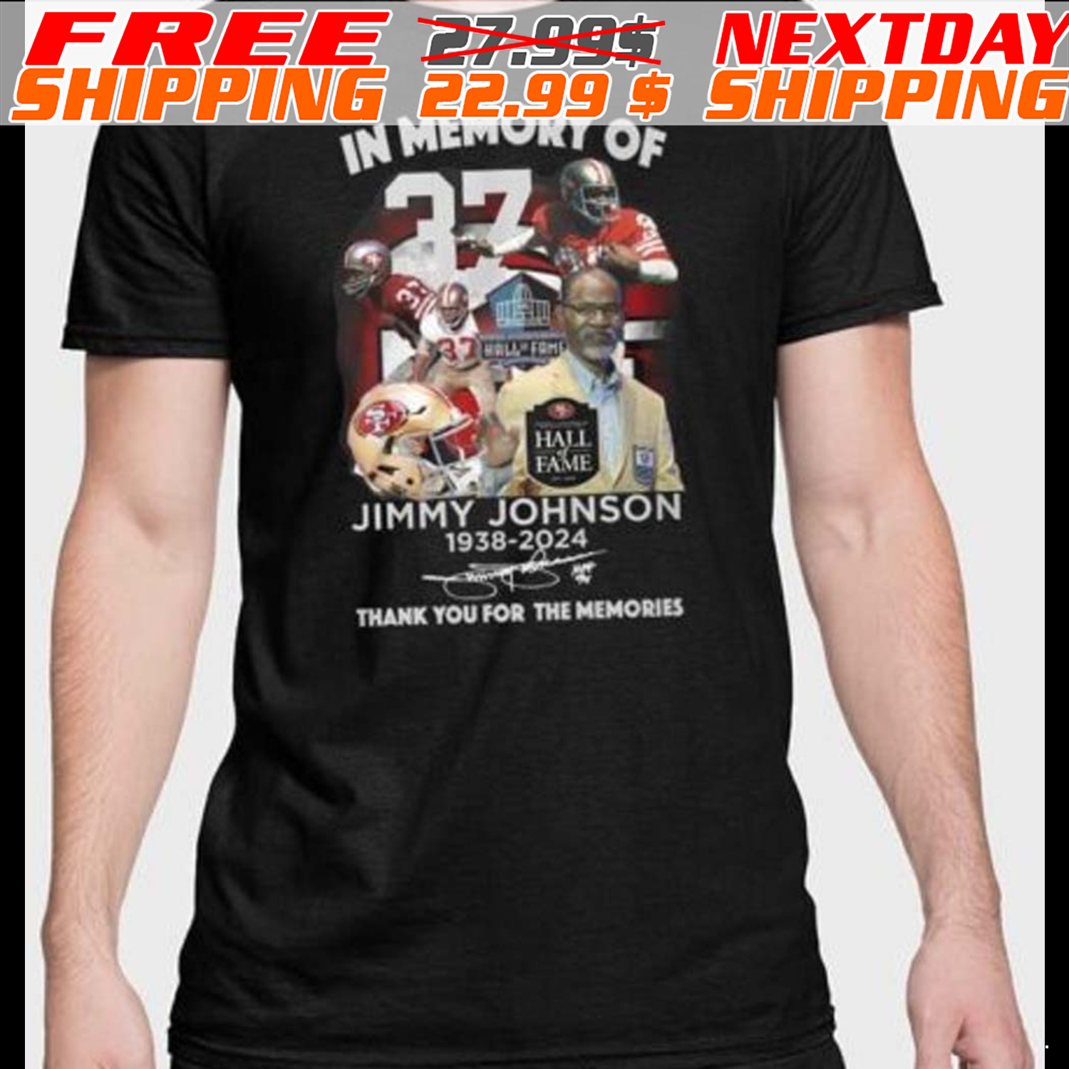 In Memory Of Jimmy Johnson 1938 2024 Thank You For The Memories Shirt