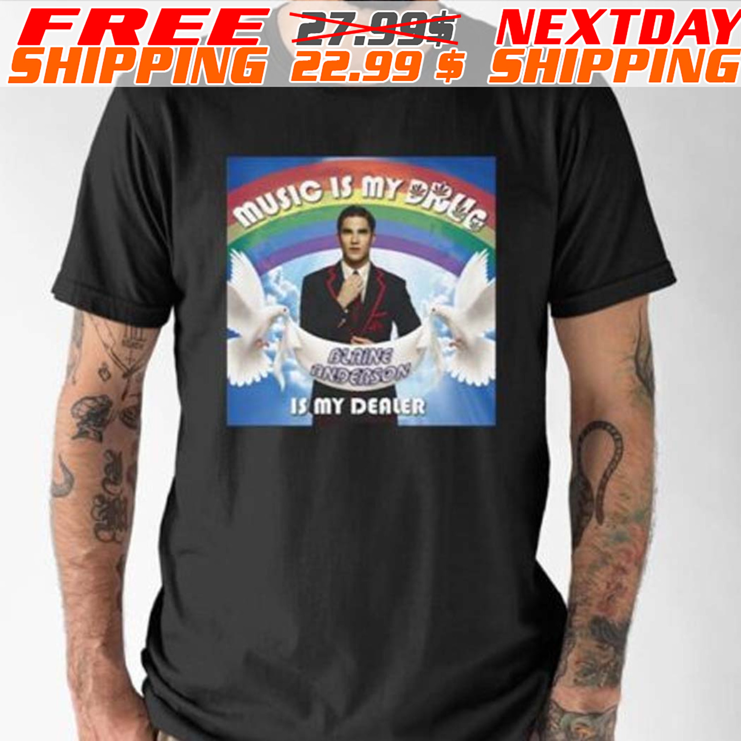 Music Is My Drug Blaine Anderson Is My Dealer Shirt
