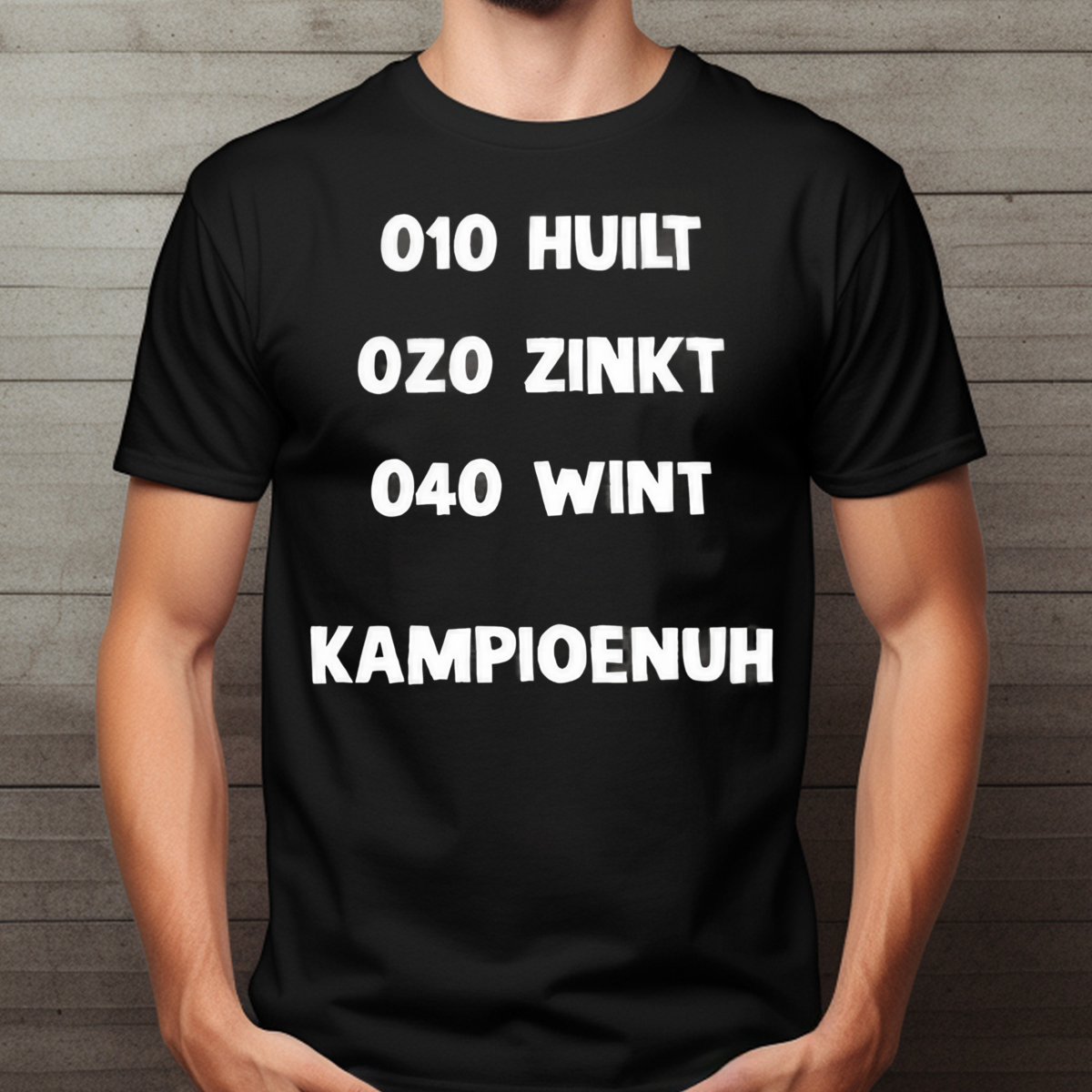 010 Huilt 020 Zinkt 040 Wint Kampioenuh Shirt