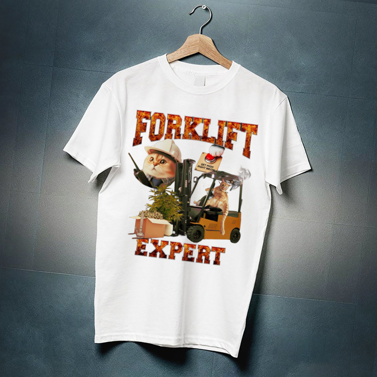 Cat Furry Forklift Expert Shirt