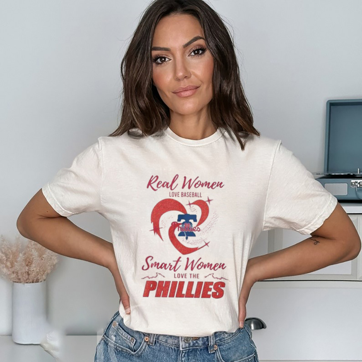 Real Women Love Baseball Smart Women Love The Philadelphia Phillies 2024 Shirt