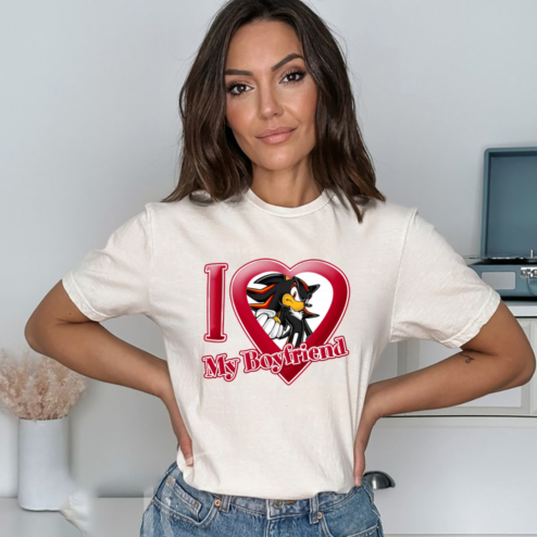 I Love My Boyfriend Sonic The Hedgehog Shadow Shirt