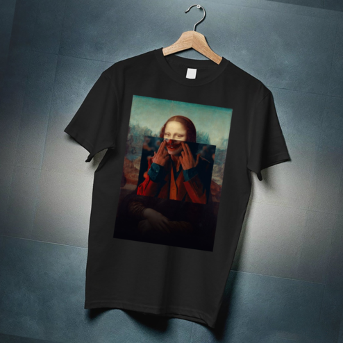 Mona Lisa With Clown Smile Shirt