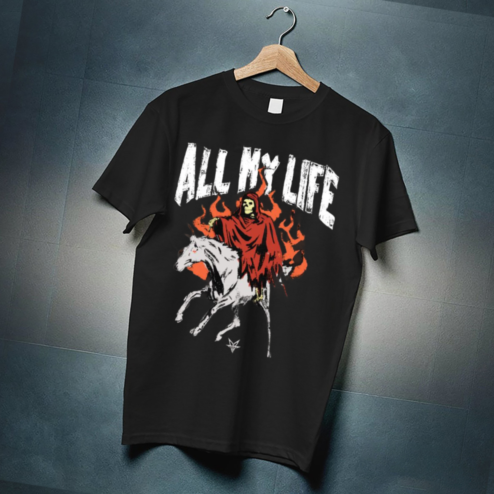 Skeleton All My Life Reaper Horse Shirt