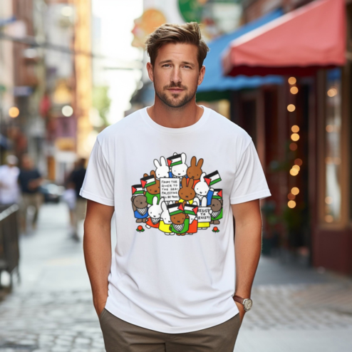 Bunny From The River To The Sea Palestine Will Be Free Resist To Exist Shirt