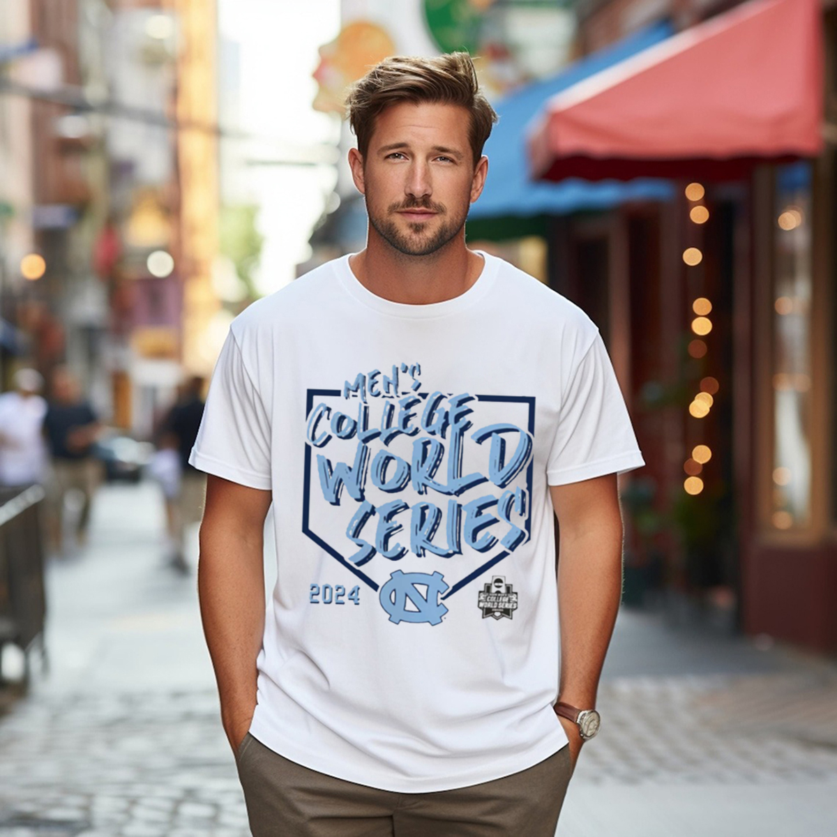 North Carolina Tar Heels Fanatics 2024 NCAA Mens Baseball College World Series Shirt