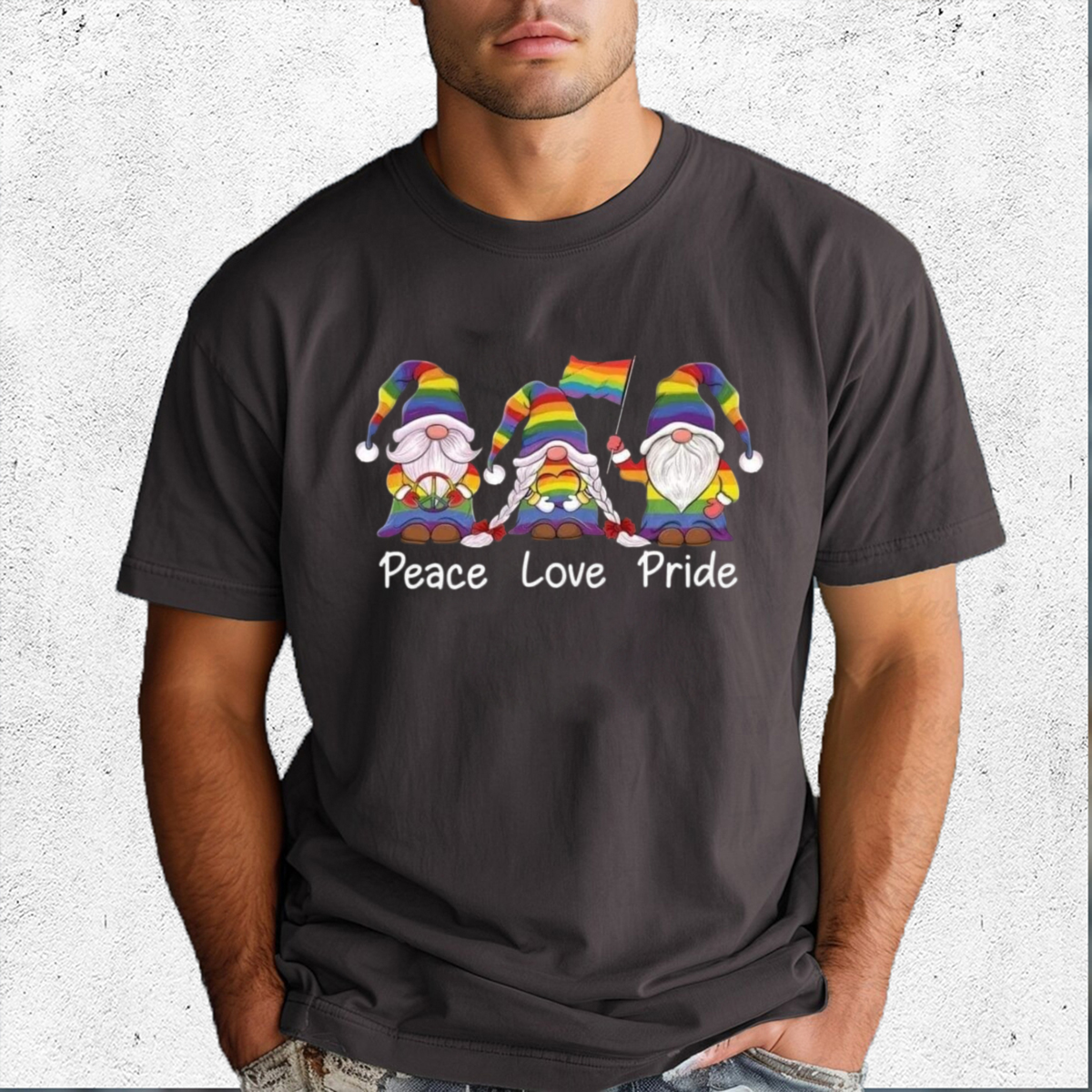 Pride Month Gnome Peace Love Pride Shirt