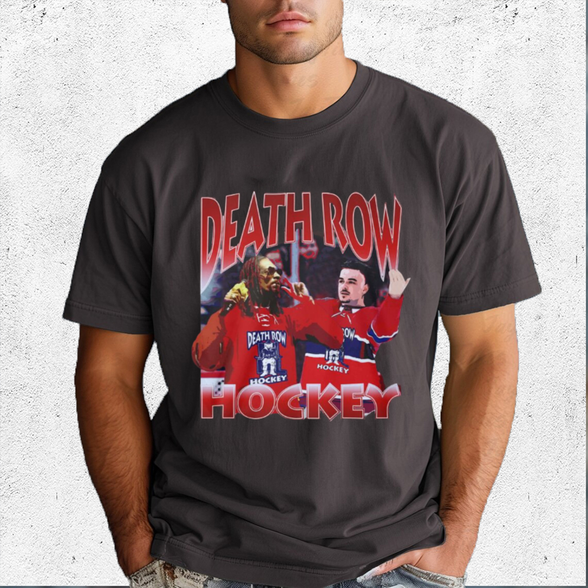 Snoop Dogg Wearing Arber Xhekaj Death Row Hockey Shirt
