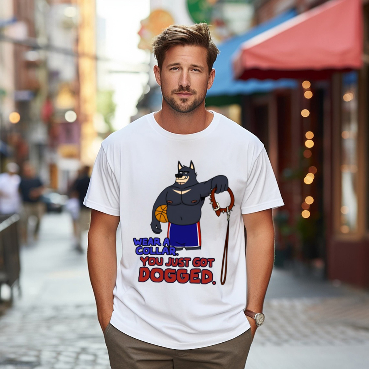 Eddicus Wearing A Collar You Just Got Dogged Shirt