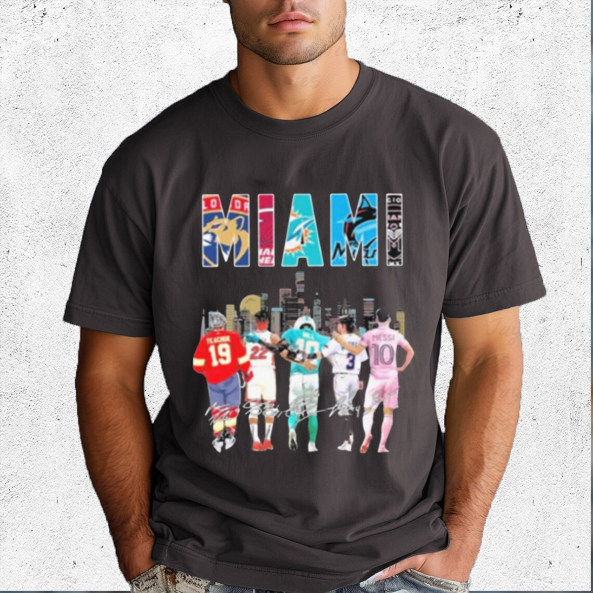 Heat Dolphins Marlins Panthers Miami Sport Teams Signature Shirt