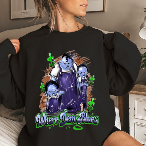 Based Savage Where Dem Blues Shirt