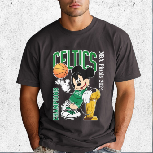 Champions Boston Celtics NBA Finals 2024 Mickey Mouse Shirt