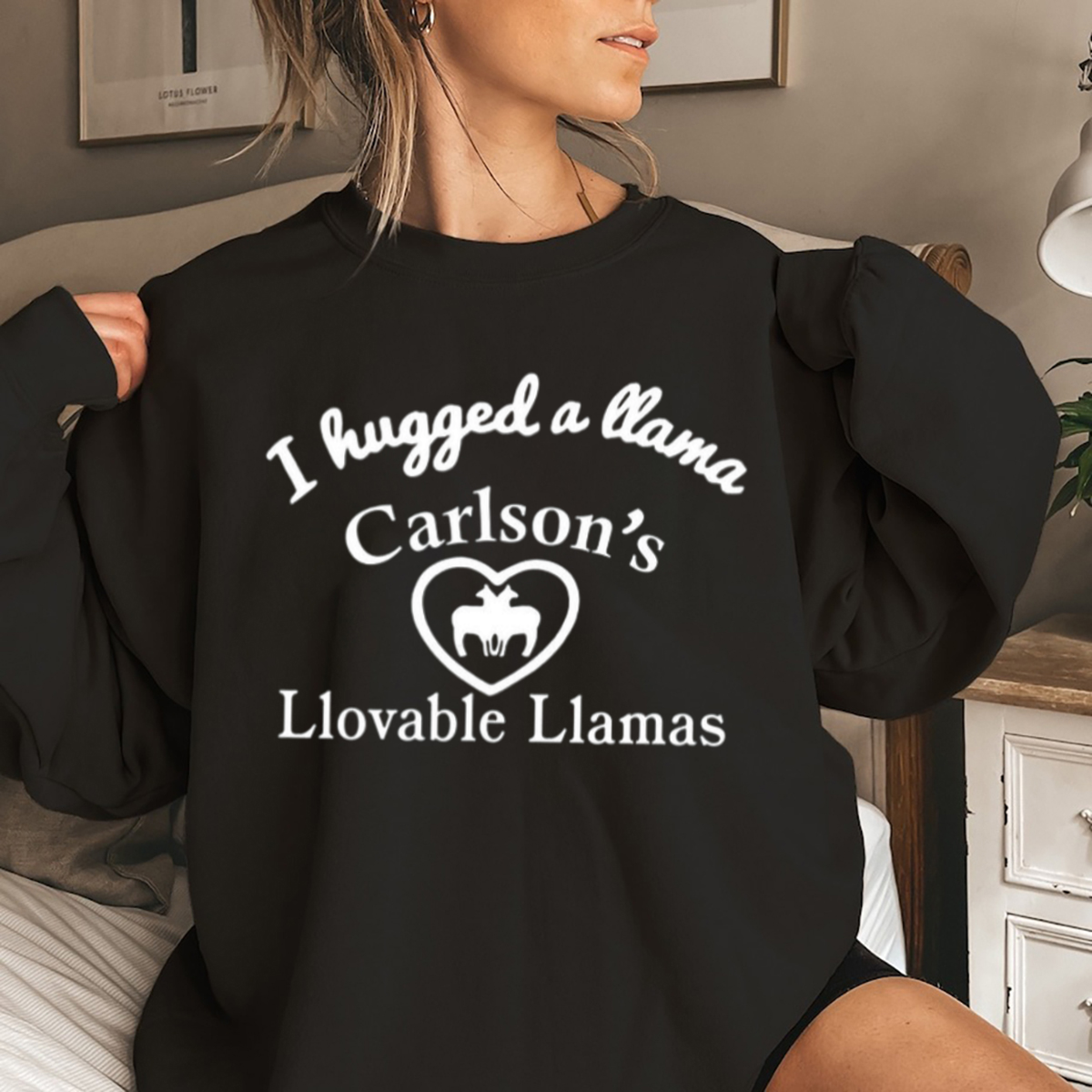 I Hugged A Llama Carlson Llovable Llamas Shirt