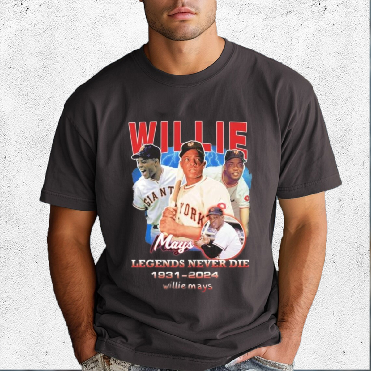 Rip Willie Mays Legends Never Die 1931 2024 Shirt
