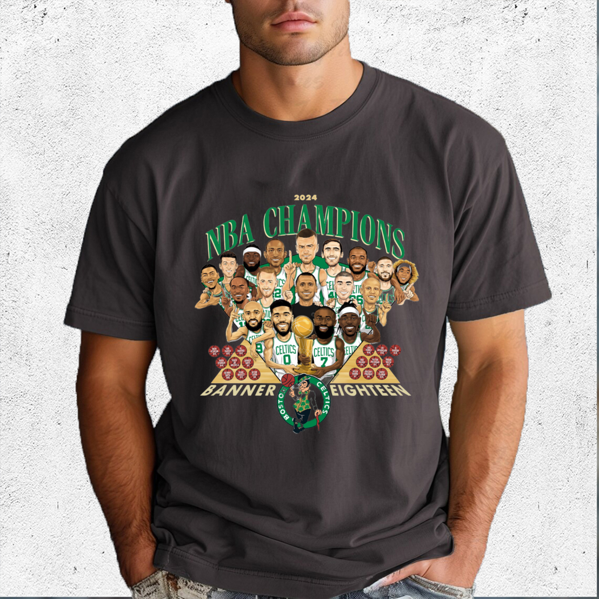 Luke Kornet Boston Celtics 2024 Champions Banner Eighteen Shirt