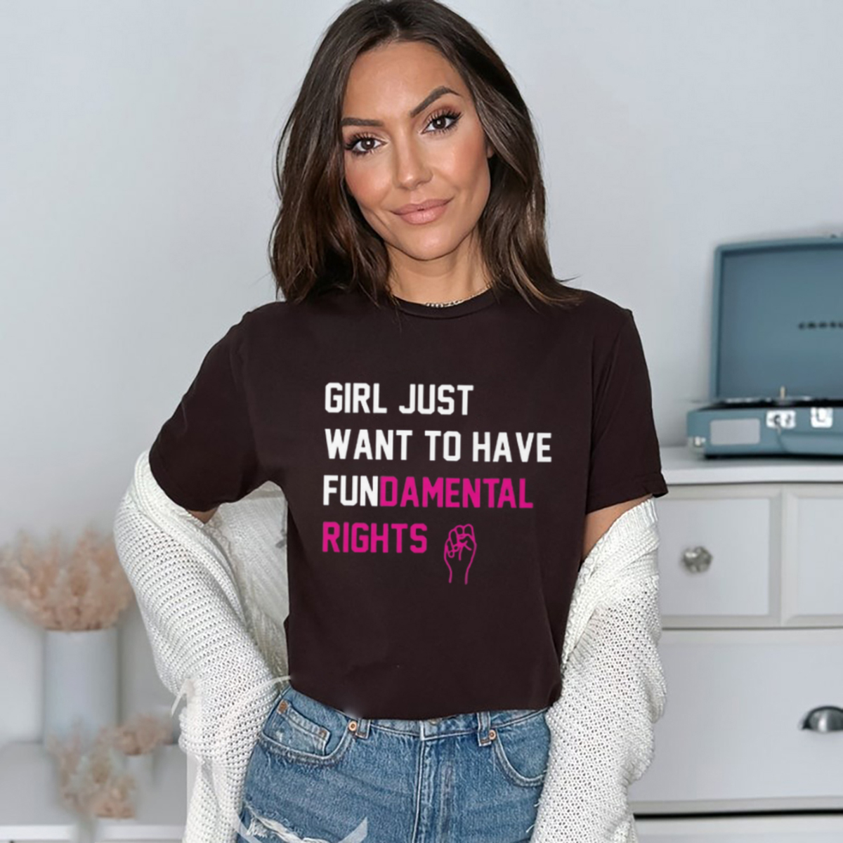 Cyndi Lauper Girls Just Want To Have Fundamental Rights Shirt -  Picturestees Clothing LLC