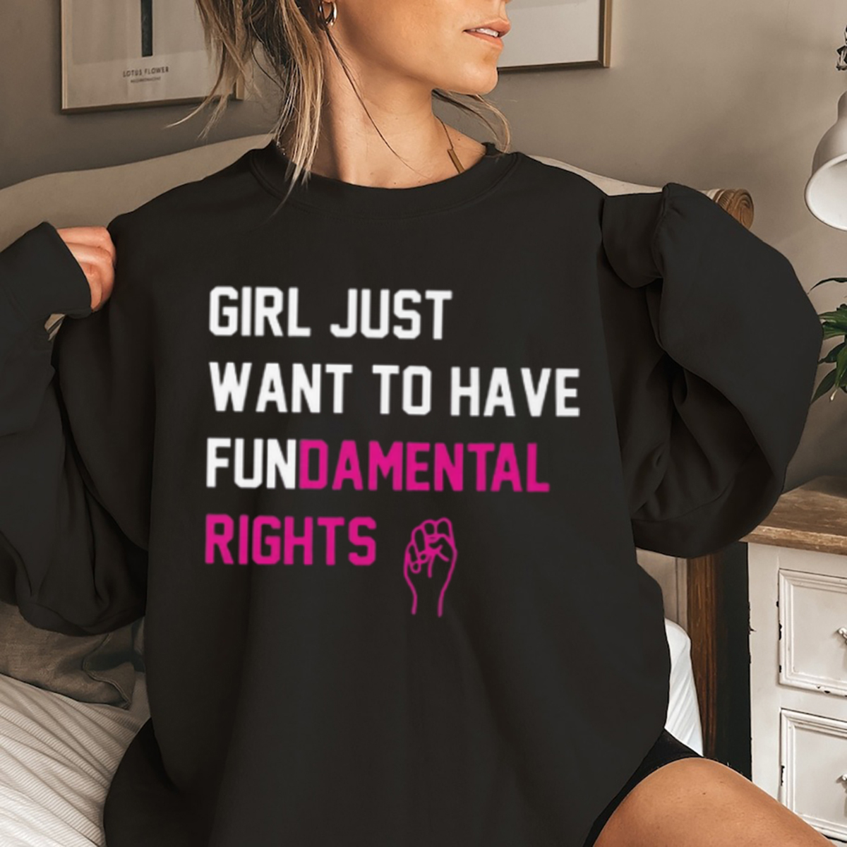 Cyndi Lauper Girls Just Want To Have Fundamental Rights Shirt -  Picturestees Clothing LLC