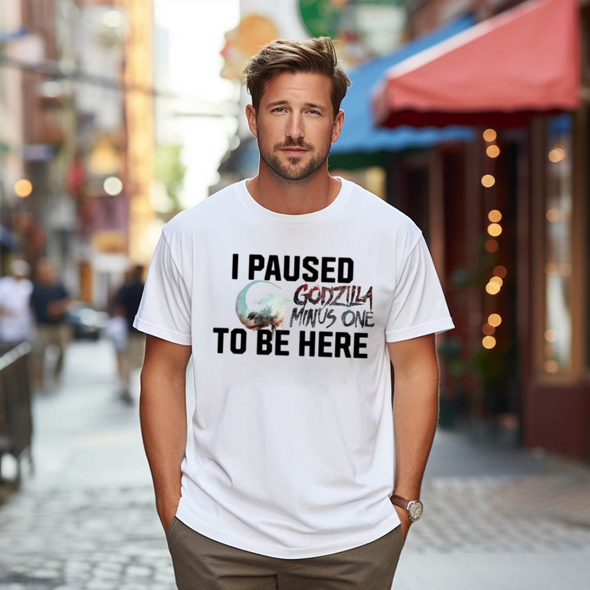 Nikola Jokic Wearing I Paused Godzilla Minus One To Be Here Shirt