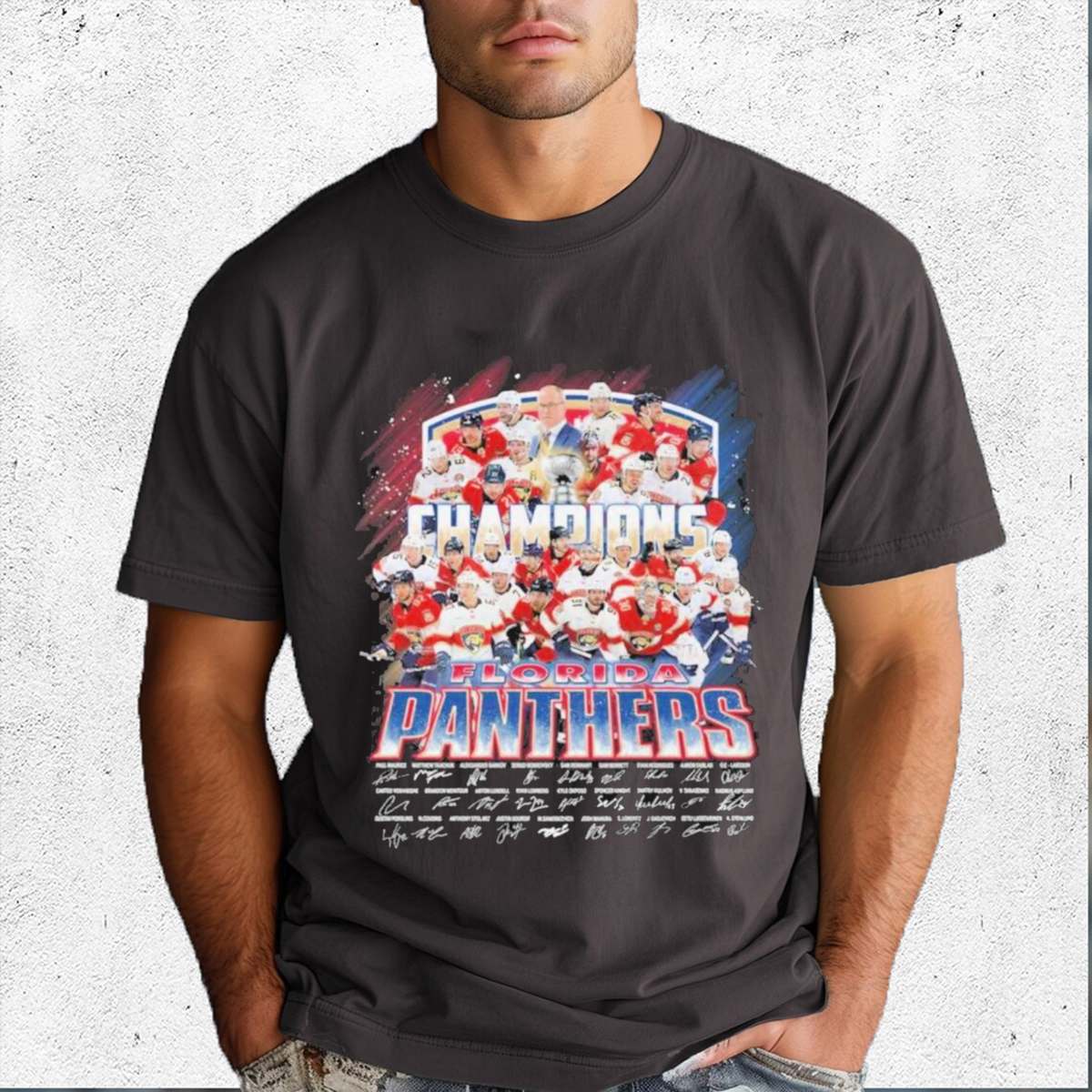 Florida Panthers NHL Team Stanley Cup Champs 2024 Signatures Shirt Florida Panthers NHL Team Stanley Cup Champs 2024 Signatures Shirt