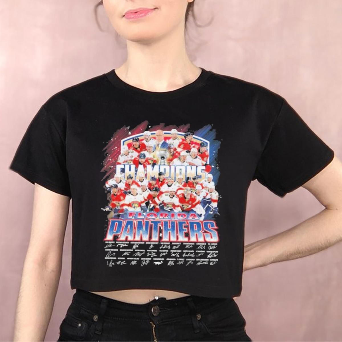 Florida Panthers NHL Team Stanley Cup Champs 2024 Signatures Shirt Florida Panthers NHL Team Stanley Cup Champs 2024 Signatures Shirt