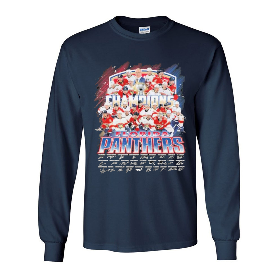 Florida Panthers NHL Team Stanley Cup Champs 2024 Signatures Shirt Florida Panthers NHL Team Stanley Cup Champs 2024 Signatures Shirt