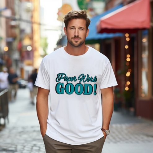Charleston White Wearing Paper Work Good Shirt