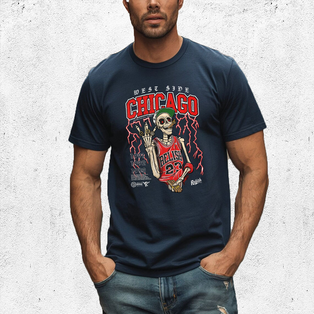 Skeleton West Side Chicago Champion Lightning Vintage Shirt 14 Picturestees Customized Gifts