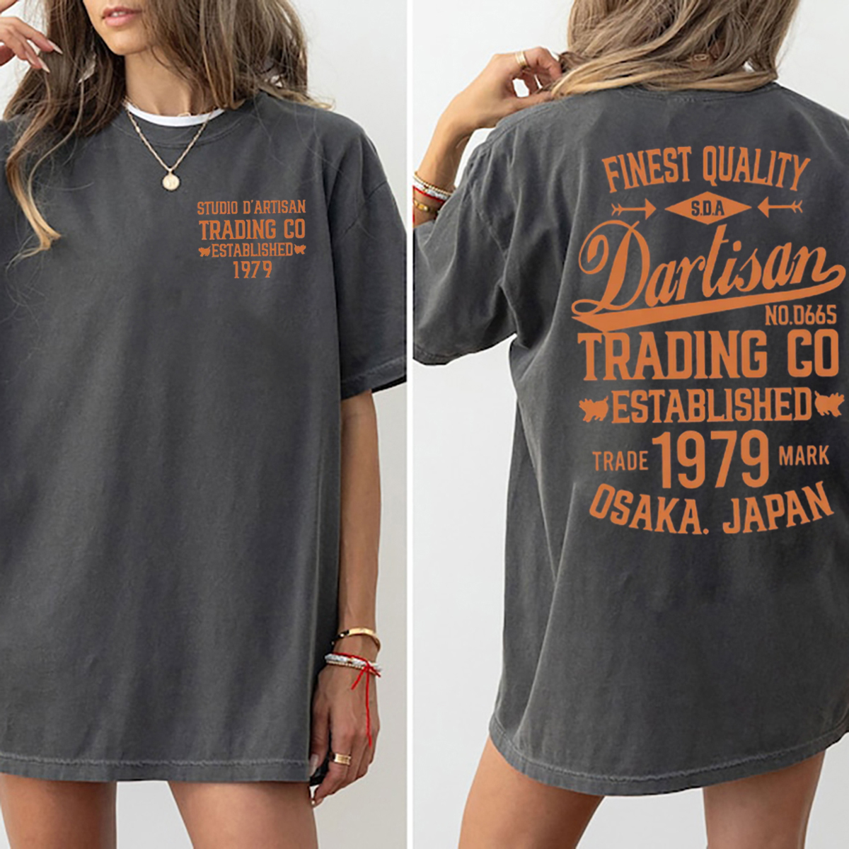 Finest Quality Dartisan Trading Co Established Trade 1979 Mark Osaka Japan Shirt