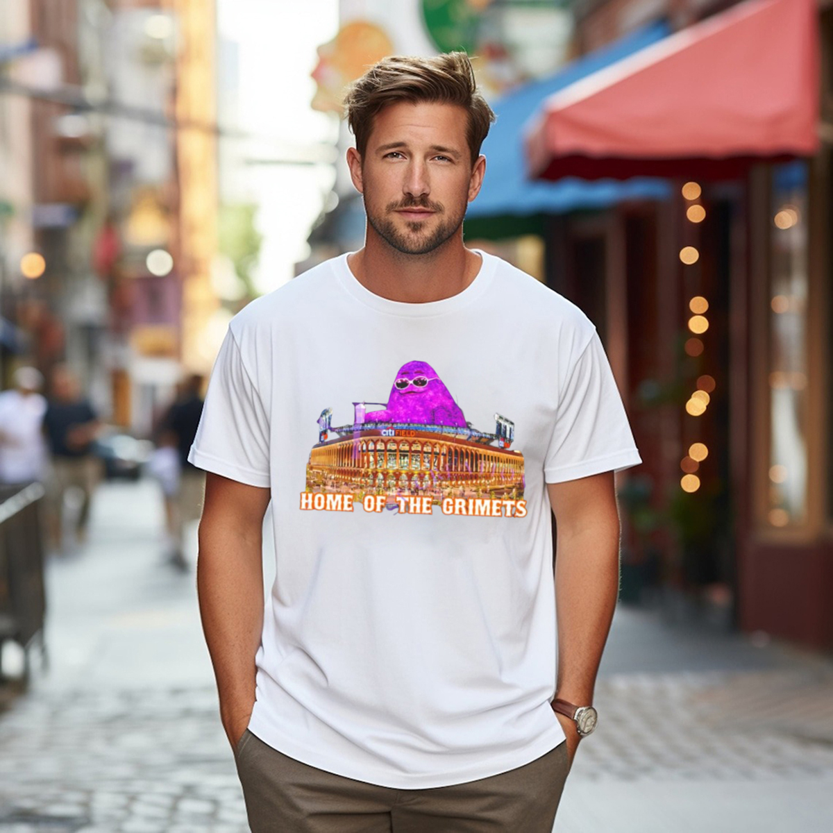 New York Mets And Grimace Home Of The Grimets Shirt