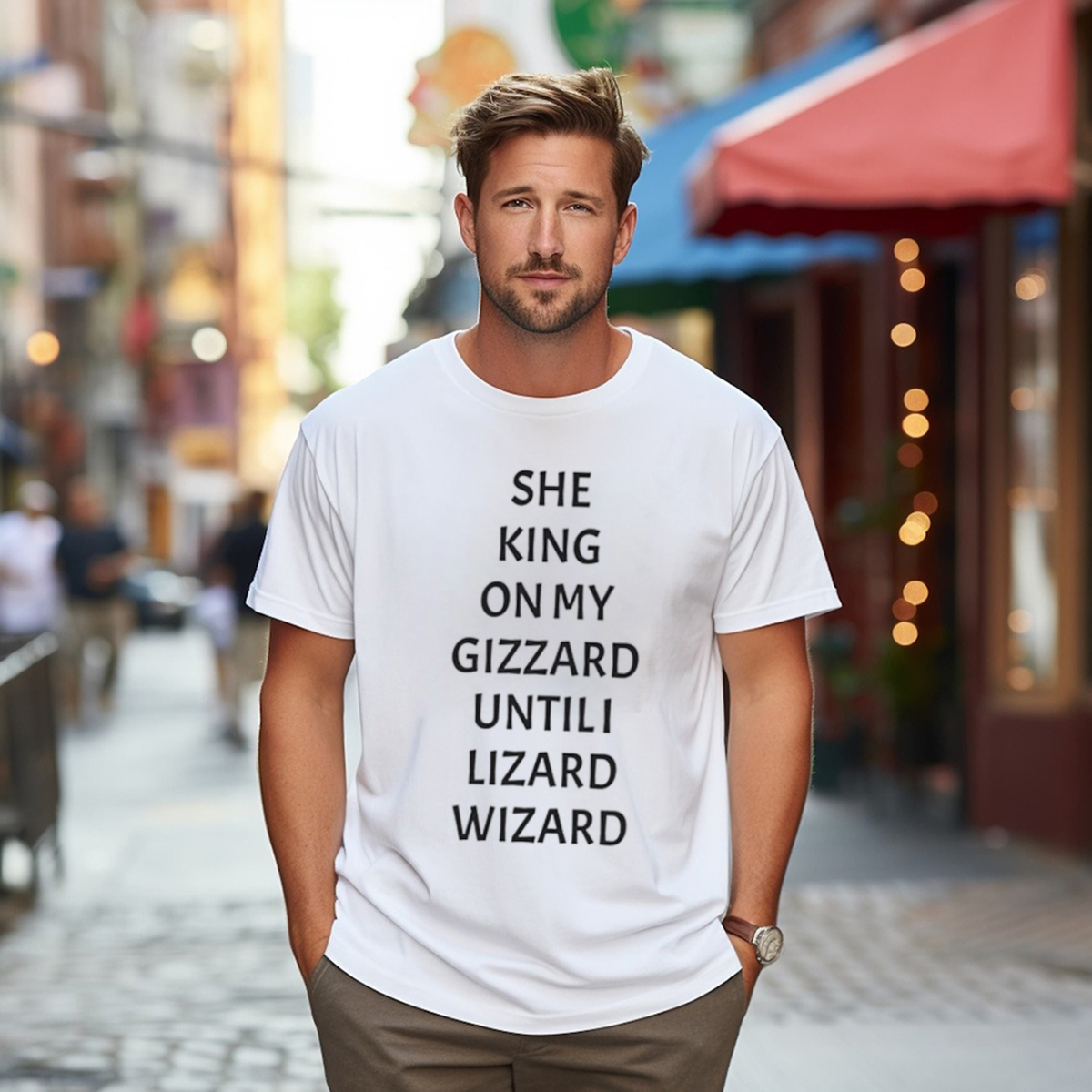 She King On My Gizzard Until I Lizard Wizard Shirt