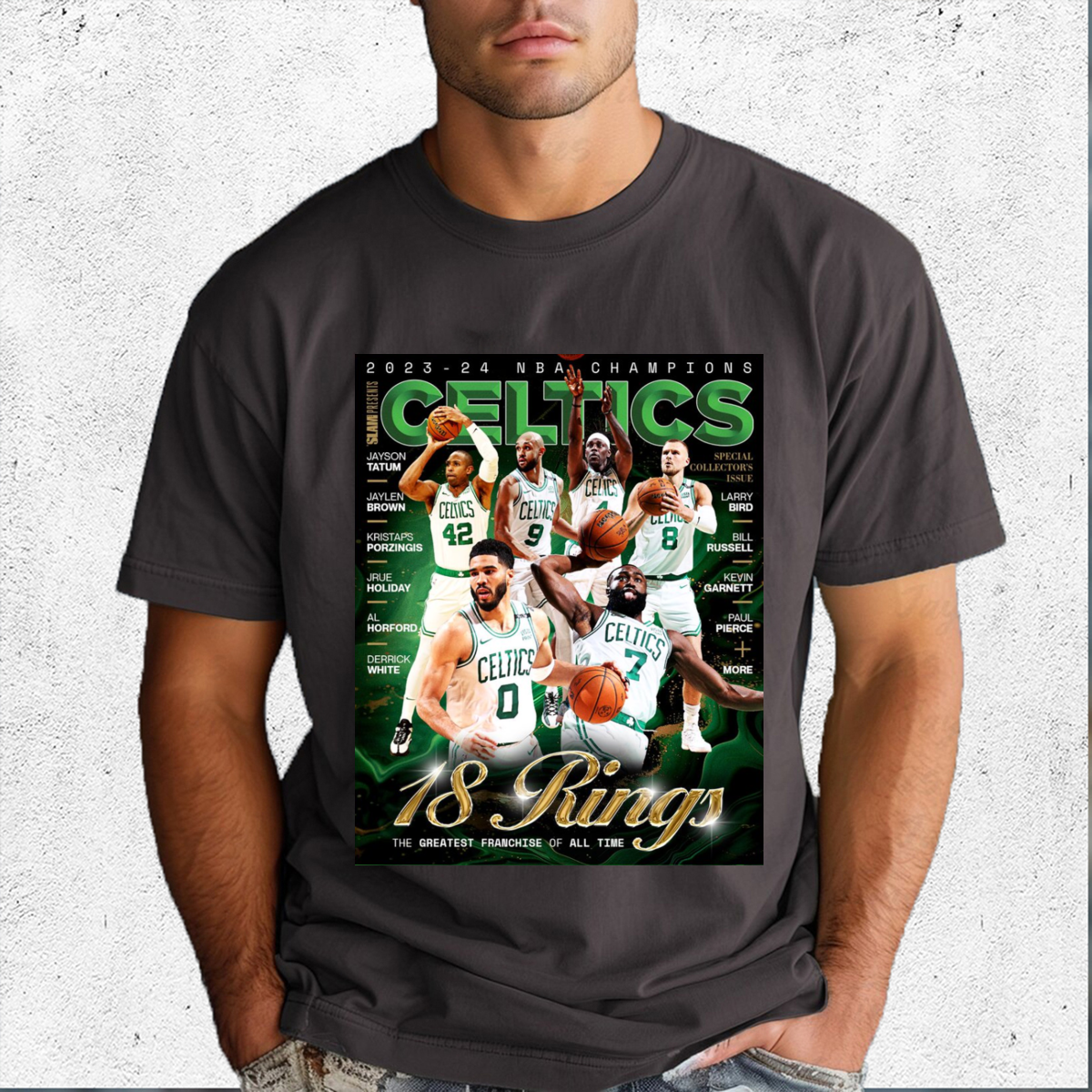 Slam Boston Celtics 18 Rings 2023 2024 NBA Champions Shirt