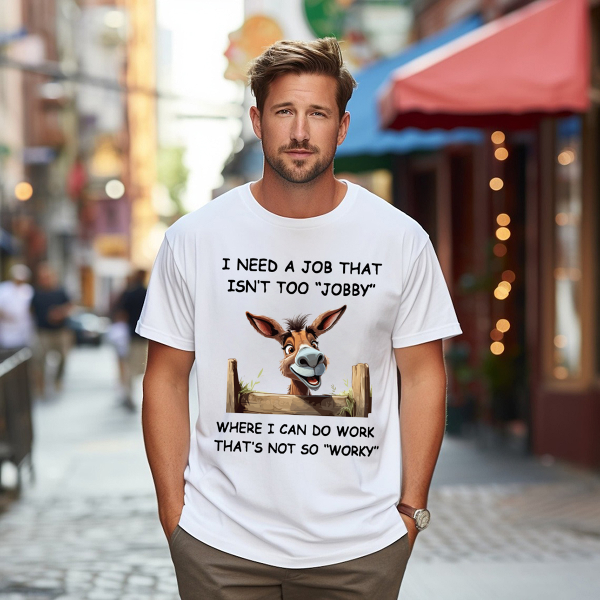 Donkey I Need A Job That Is Not Too Jobby Where I Can Do Work That Is Not So Worky Shirt