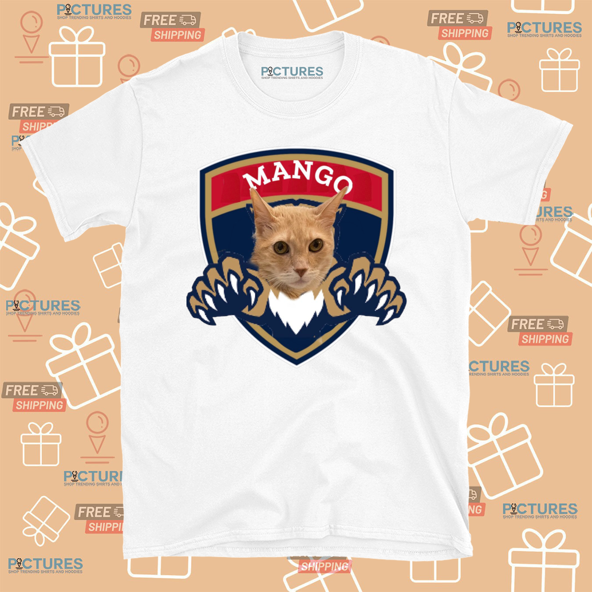 Custom Cat Picture Paul Maurice Cat Mango Shirt