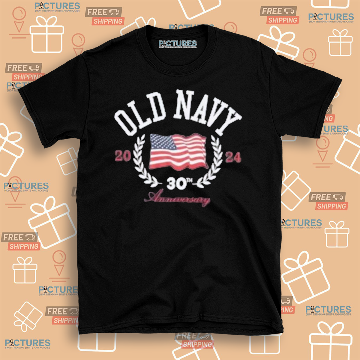 Old Navy American Flag 30th 2024 Shirt