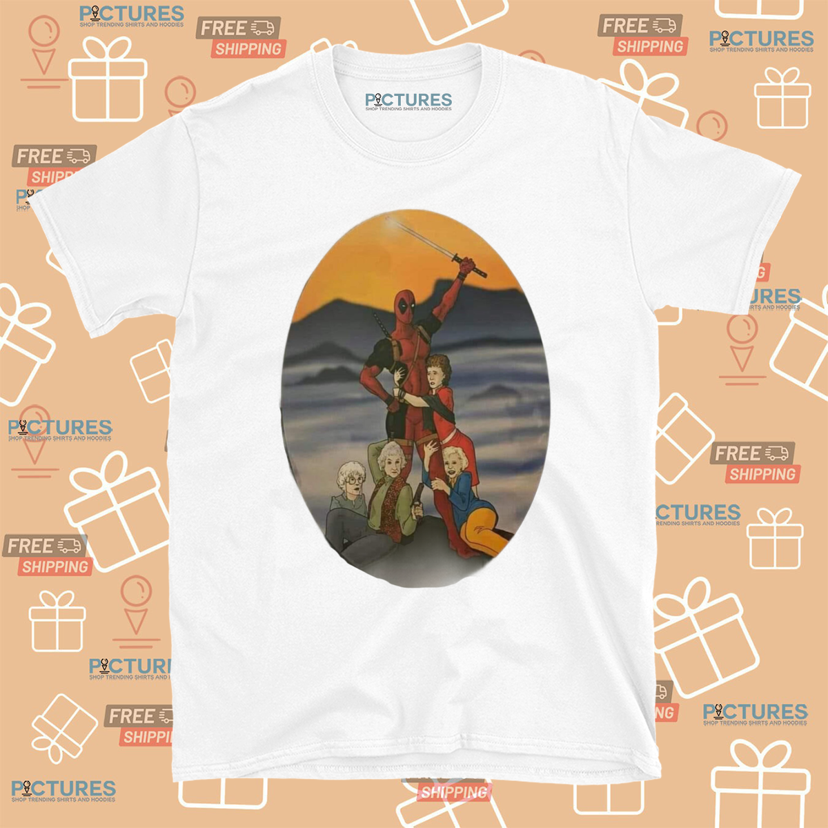 Funny Deadpool Cartoon Shirt