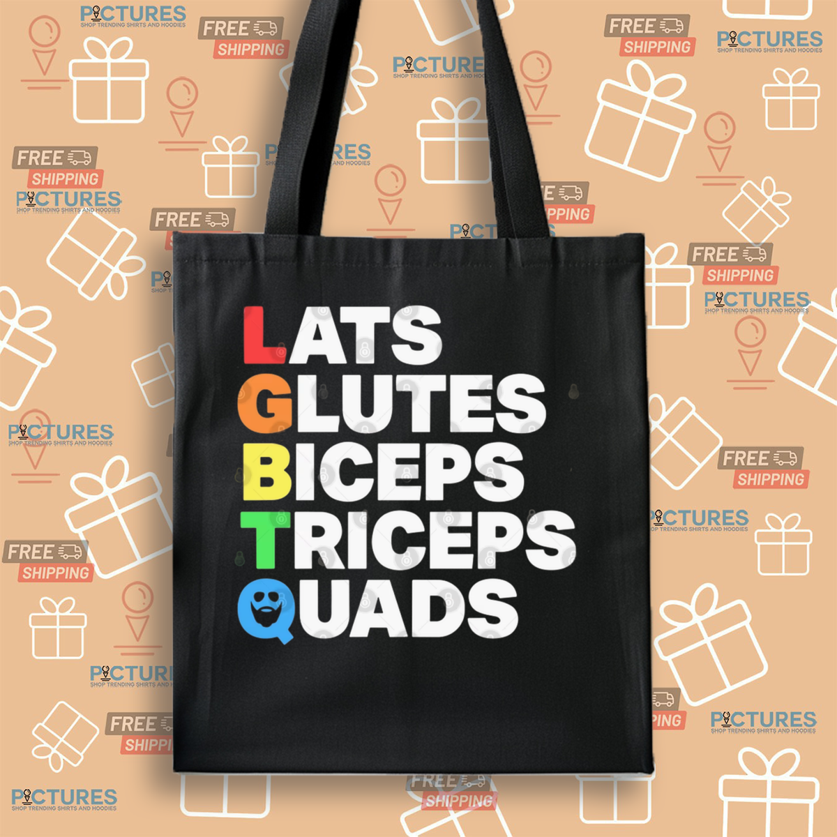 LGBTQ Lats Glutes Biceps Triceps Quads Shirt LGBTQ Lats Glutes Biceps Triceps Quads Shirt