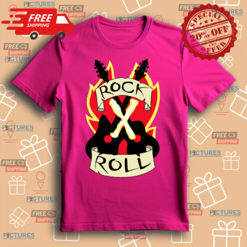 Guitar Fire Rock And Roll Shirt