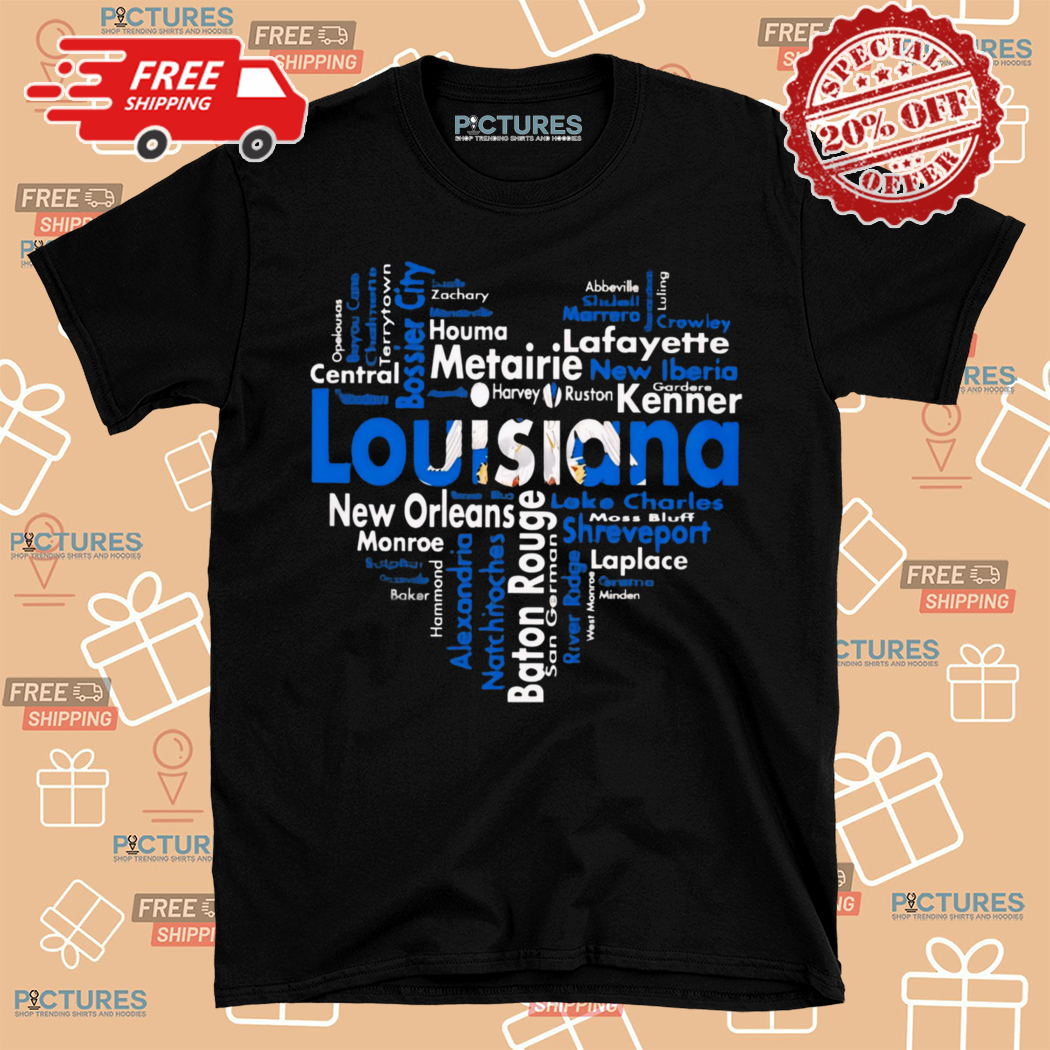 Louisiana Heart Map Shirt