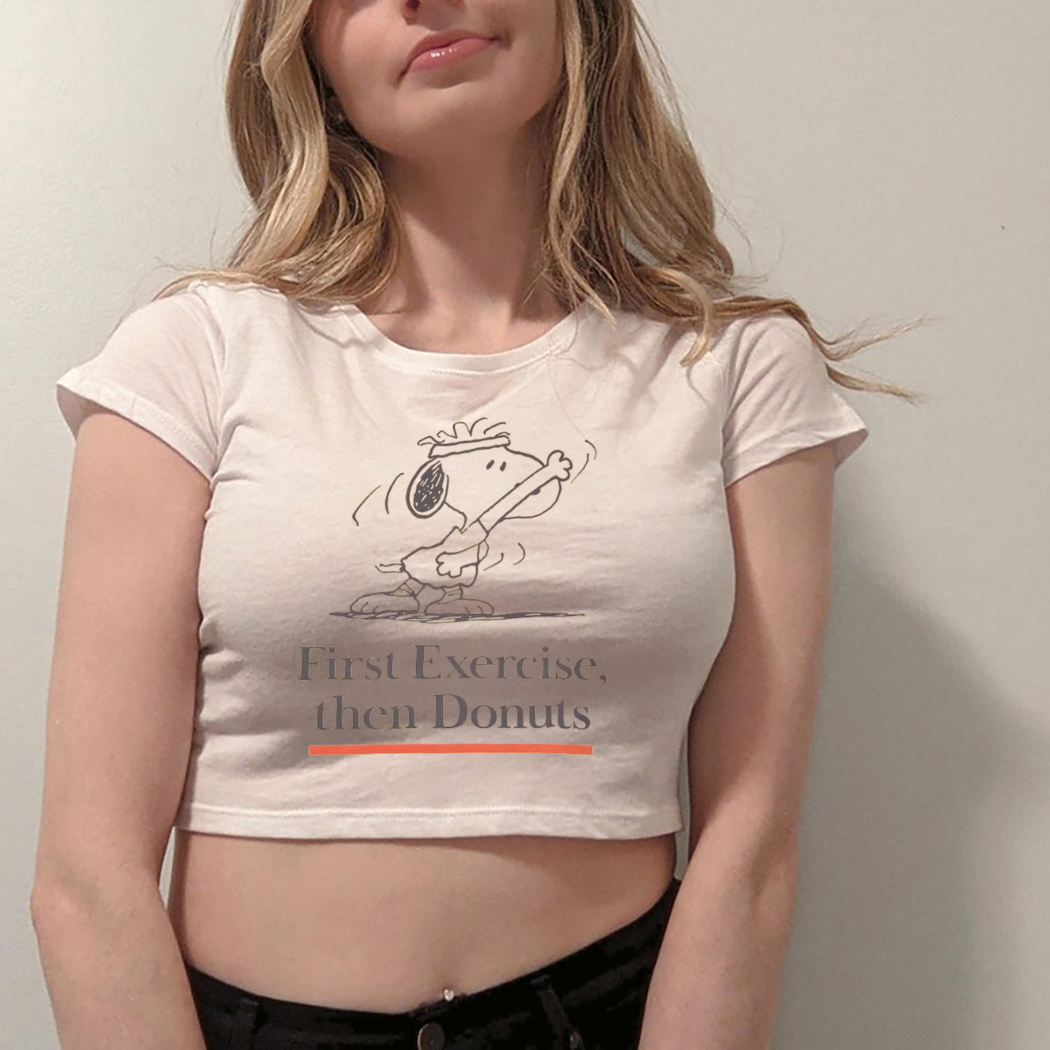 Snoopy First Exercise Then Donuts Shirt Snoopy First Exercise Then Donuts Shirt