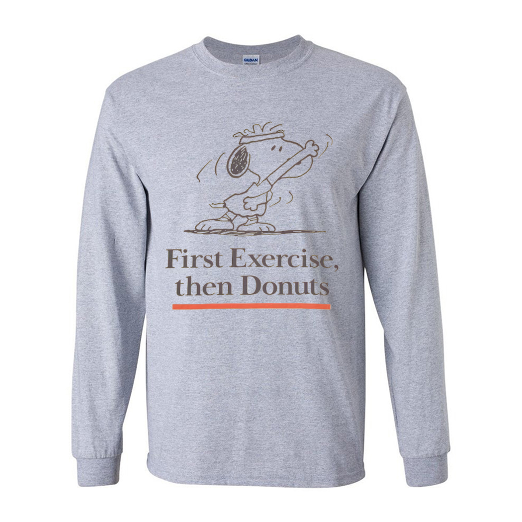 Snoopy First Exercise Then Donuts Shirt Snoopy First Exercise Then Donuts Shirt
