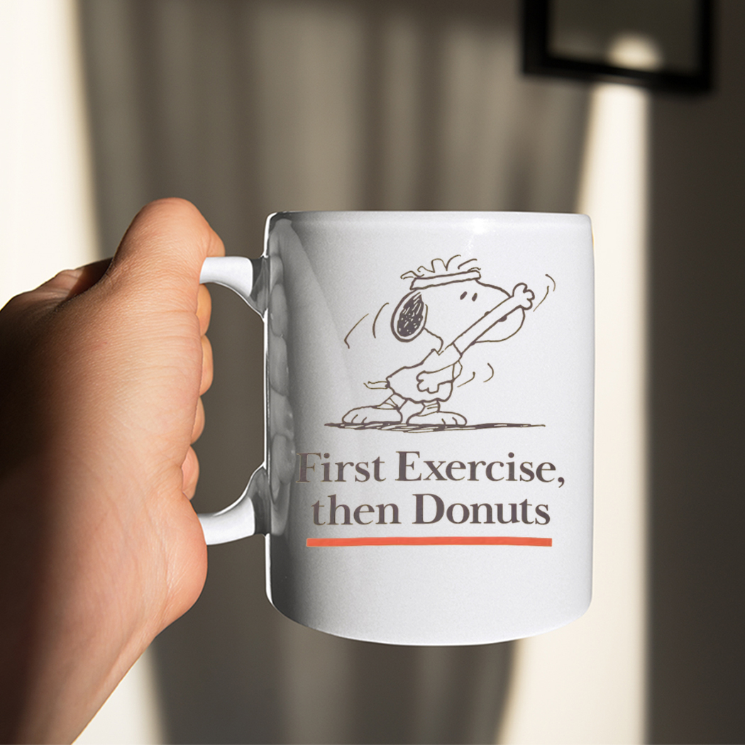 Snoopy First Exercise Then Donuts Shirt Snoopy First Exercise Then Donuts Shirt