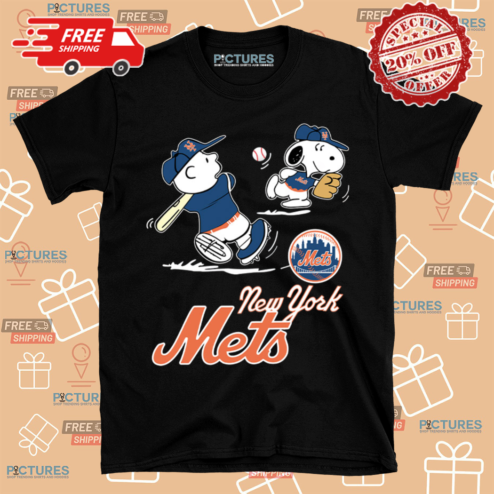 Peanuts Charlie Brown And Snoopy Playing New York Mets 2024 Shirt