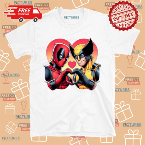 Deadpool And Wolverine 3 Heart Shirt