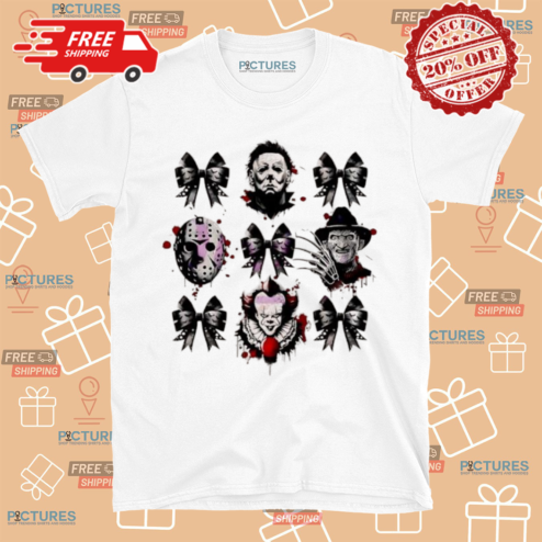 Horror Characters Coquette Killers Friends Halloween 2024 Shirt
